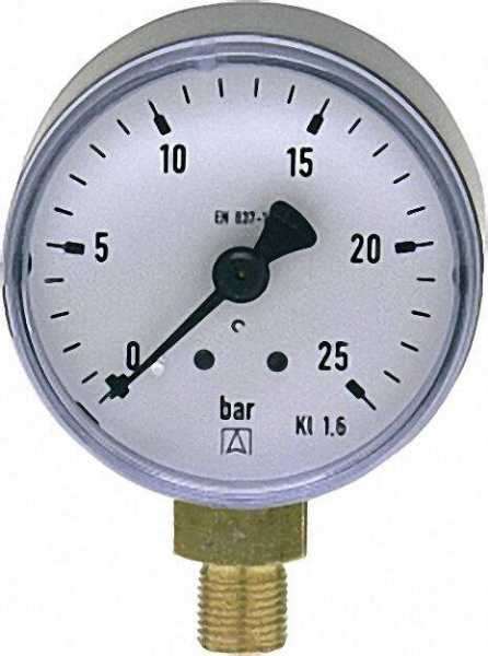 Manometer 50 durch 1/8'' unten 0-25 bar