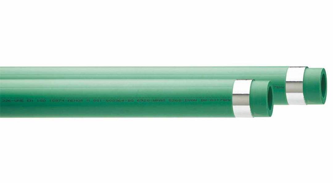 Aqua-Plus grün PPR Rohr absperrbarer Hahn d = 25 mm 