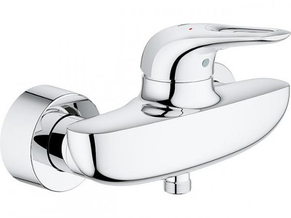 Brausemischer Grohe Eurostyle verchromt, offener Hebel, Aufputz