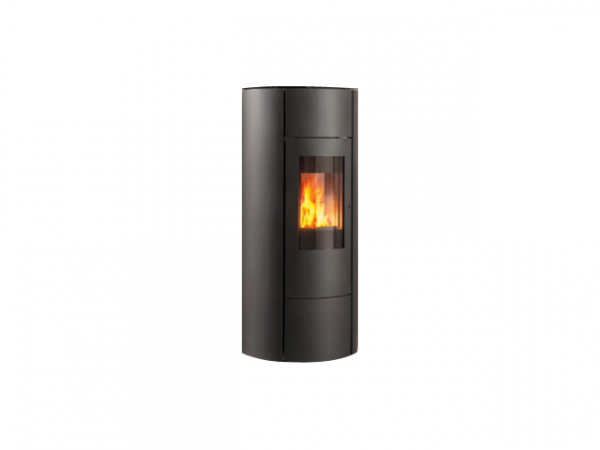 Buderus Pellet-Primärofen, soleo.nrg V12 air, 2-6 kW, Front Stahl black, Steuerung S-light, rlu, 7736603832