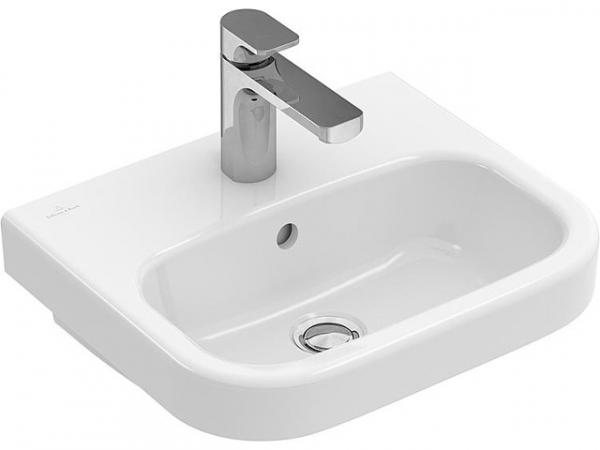 Handwaschbecken V&B Architectura mit Überlauf, 450x380mm, weiß, Hahnloch mittig