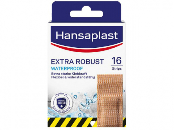 Wundpflaster Hansaplast EXTRA ROBUST Strips 2,6x7,6 cm VPE 16 Stück