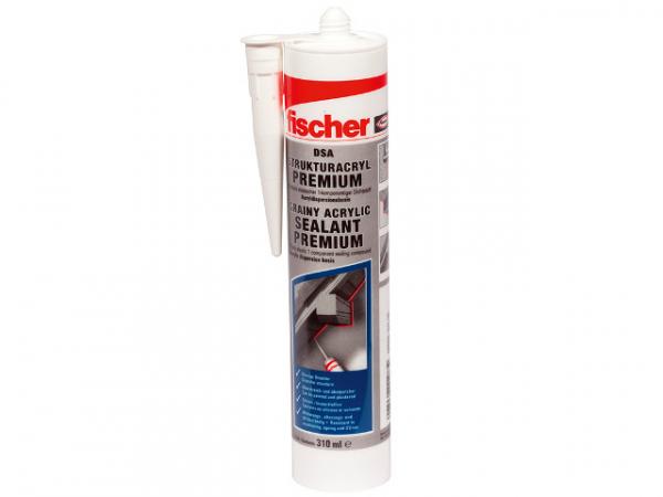 Fischer Premium Struktur Acryl weiß DSA 310 ml strukturierte Acryldichtstoff für verputzte Wände512185