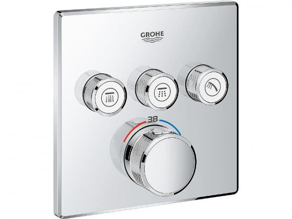UP Thermostat Grohe Grotherm SmartControl, chrom mit drei Absperrventilen