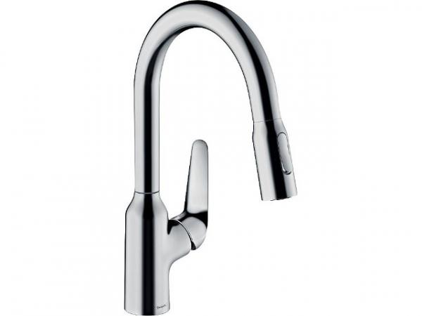 Spültischmischer 180 Hansgrohe M4216-H180 mit herausziehbarer Geschirrbrause + System S-Box