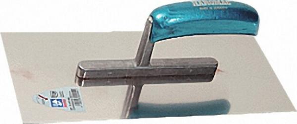 Glättekelle 280x130x0, 7mm rostfrei blaues Heft