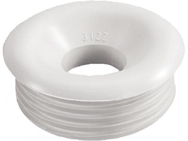 Gummi-Spülrohrverbinder hell für Druckspülrohr D 28/32mm Anschluss=55mm, mit Rosette