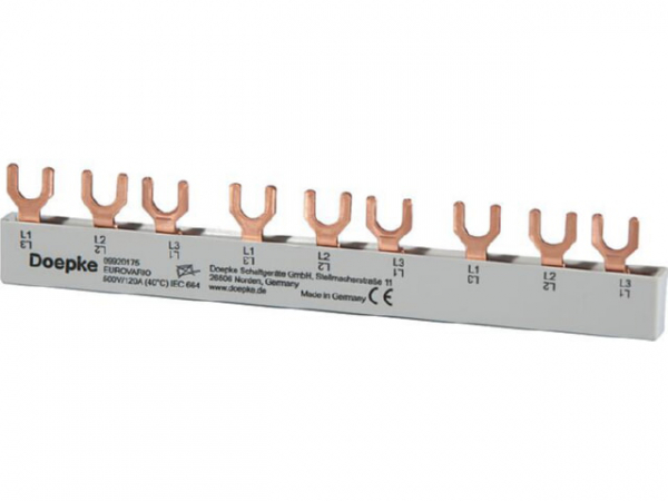 Sammelschiene EV-S G 3.9.120, 10 mm², Gabel, 3-phasig