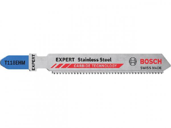 Stichsägeblätter BOSCH Expert T118EHM für Edelstahl VPE 3 Stück