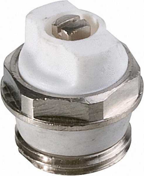 Entlüftungsventil drehbar Messing vernickelt Gewinde 1/2'' konische Silikon Dichtung