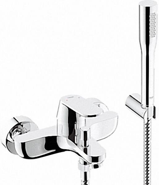 GROHE Einhand-Wannenbatterie Wandmontage, mit Euphoria Cosmopolitan Brausegarnitur