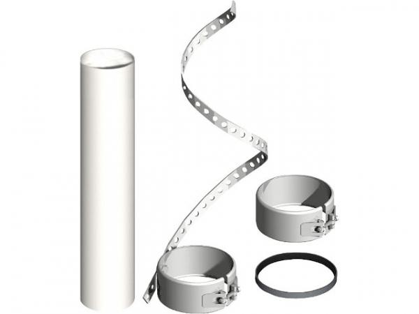 EVENES Kunststoff-Abgassystem Montageset Rohr flexibel für Mündungsset Uni - DN 80