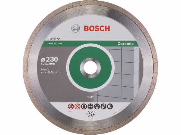 Diamanttrennscheibe BOSCH Standard for Ceramic für Fliesen Ø 230x22,23x1,6mm
