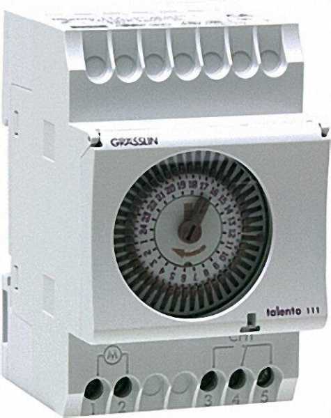 GRÄSSLIN Verteilerschaltuhr Synchron Schaltuhr Wochenprogramm talento 171 (V86/1 SWu)