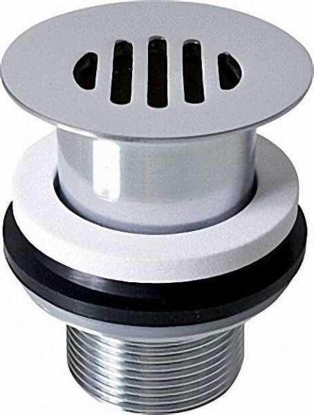 Schaftventil 1 1/4'' x 60mm Messing verchromt ohne Überlauf mit Sieb
