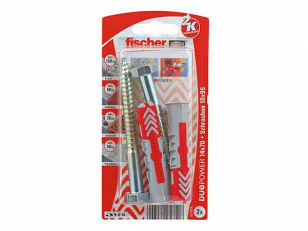 Fischer DuoPower 14x70 S mit Schraube, 537626, SB-Programm