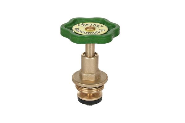 SCHLÖSSER Fettkammer-Oberteil, für Durchgang / Schrägsitz, Oberfläche: Messing, steigende Spindel