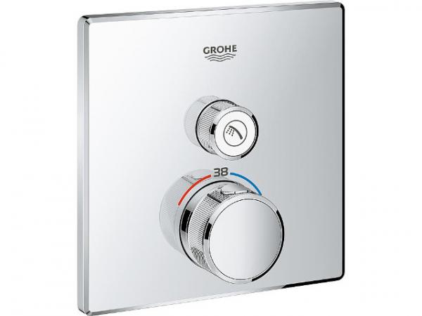 Brausethermostat Grohe Grotherm SmartControl, chrom mit einem Absperrventil