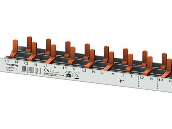 Stiftsammelschiene, 10mm² 3p/N für AFDD-LS / 1000mm Siemens 5ST3773-0 (55TE)