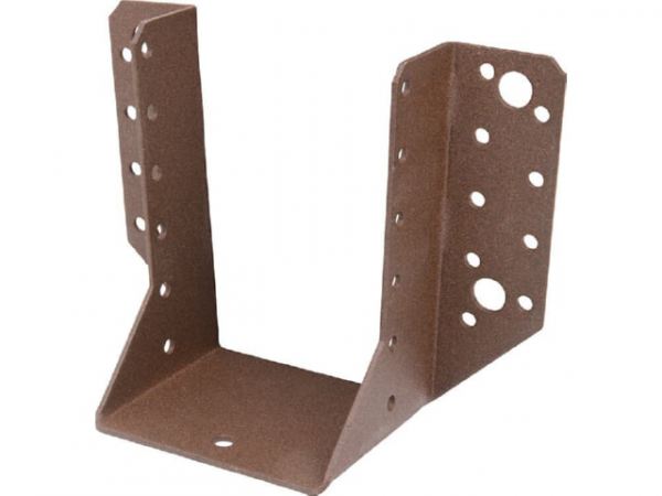 Balkenschuh DURAVIS 80 x 120 mm, Typ A, Material: Stahl, sendzimirverzinkt, Oberfläche: rostbraun