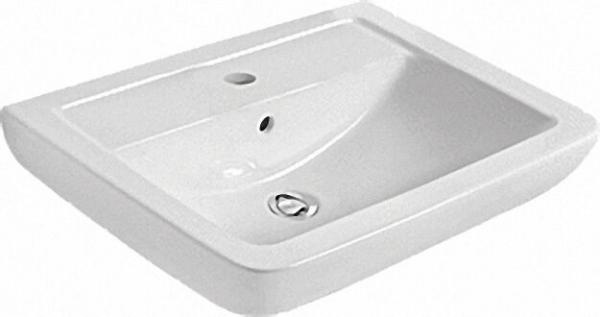 EVENES Eurovit Waschtisch eckig 1 Hahnloch, BxTxH= 600x460x190mm