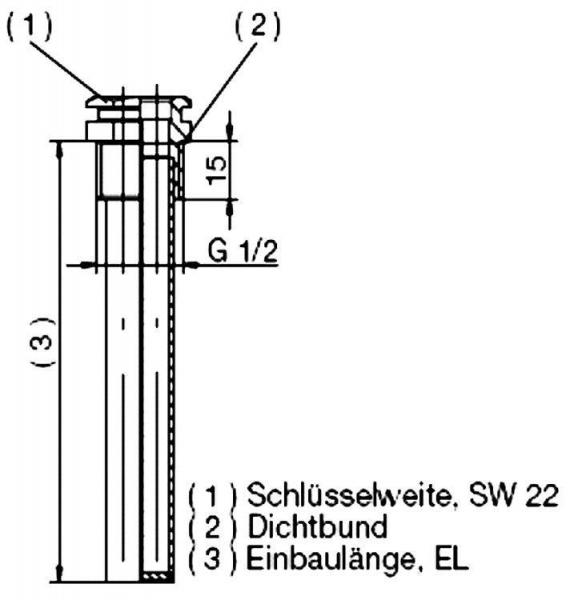 JUMO Schutzrohr für 2 Fühler