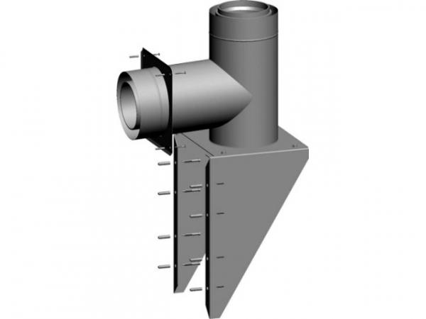 WOLF 2651344 Außenwandkonsole DN160/225 für Luft-/Abgasrohr, aus Edelstahl/PP