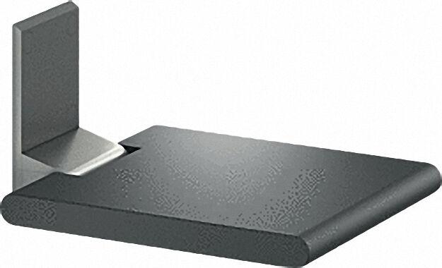 Klappsitz Serie Cavere aus Alu., Anthrazit-Metallic 95, 450x450mm, ohn Klappsitz Serie Cavere aus Alu., Anthrazit-Metallic 95, 450x450mm, ohn