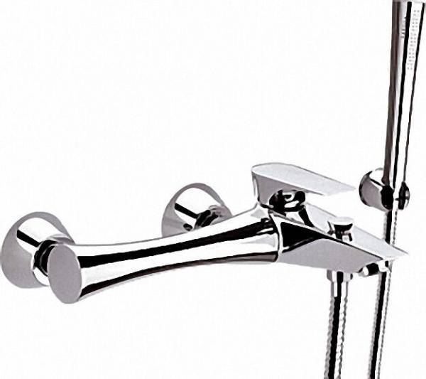 Wanneneinhandbatterie Diva chrom mit Schlauch 150cm und Brause- garnitur