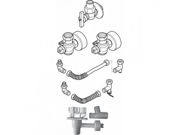 Buderus 7736613437 AS8-UP Anschluss-Set 8, Unterputz GU-BS,Siphon,HU,N-Flex,Speicher seitlich