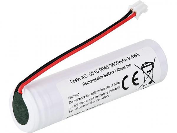 Ersatzakku Typ Li-Ion 3,7V 2600 mAh testo 0515 5046