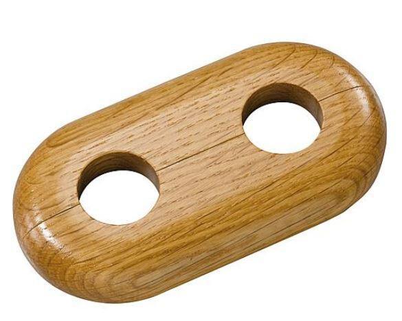 Holz-Doppelrosette Typ Schwarzwald Eiche - 19mm