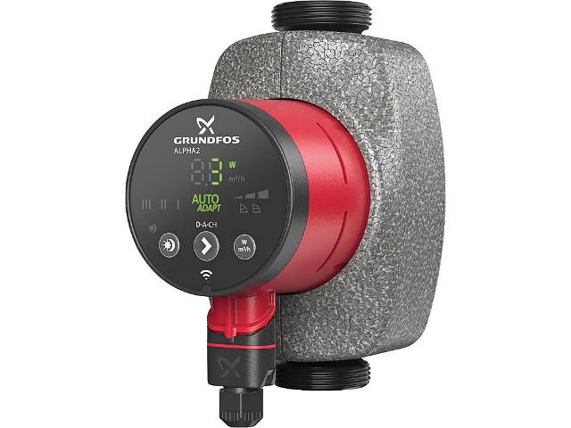 Umwälzpumpe Grundfos Alpha 2 25-40, DN25(1'), PN10, 230V, Baulänge 130 Umwälzpumpe Grundfos Alpha 2 25-40, DN25(1'), PN10, 230V, Baulänge 130