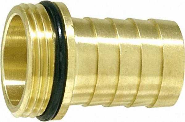 Schlauchverschraubung Vaterteil, mit Bund und O-Ring R 1'' AG x 1'' Tülle