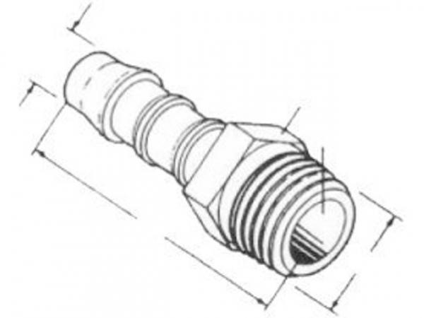 WOLF 2070468 Schlauchstutzen gerade 1/4'