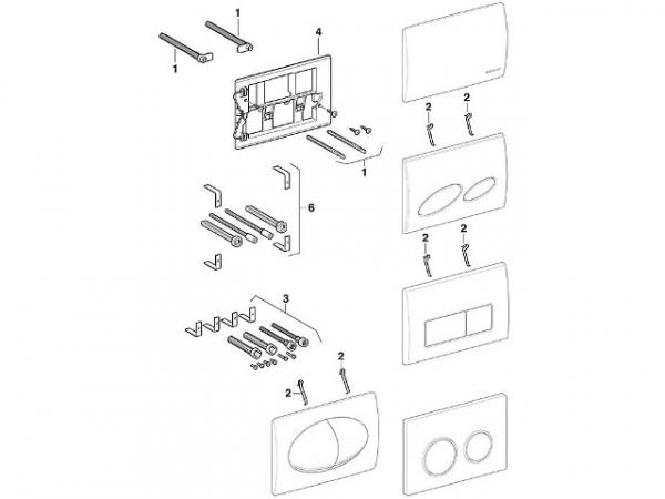 Geberit Verlängerungs-Set für Design Betätigungsplatte, 240.938.00.1