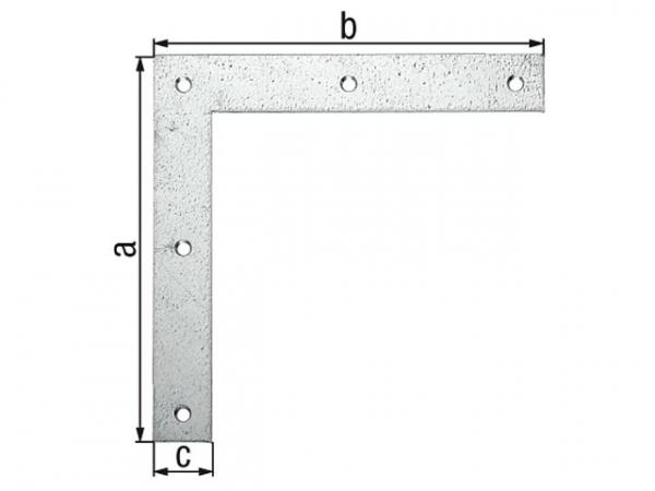 Eckwinkel, 200x200x30mm, sendzimirverzinkt