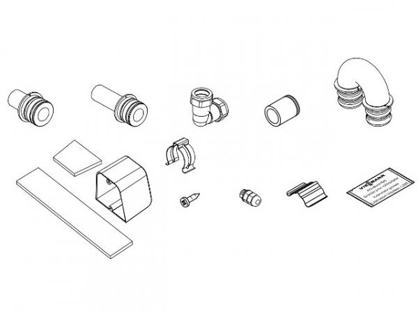 VIESSMANN Z015404 Anschluss-Set mit Umlenkbogen für Vitosol 300-TM