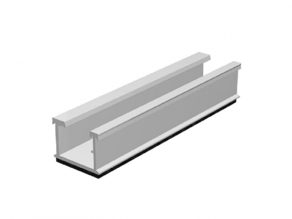 HS Schiene HK 125 Alu, l=125 mm, Loch 2x5/2x6 mm