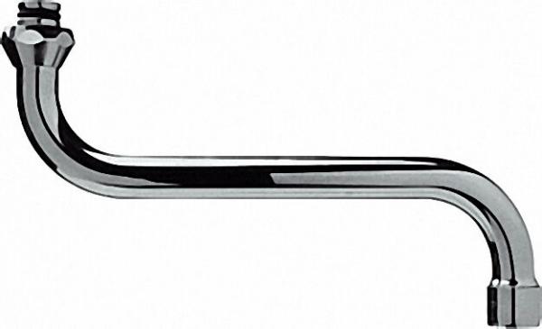 S-Auslauf Messing verchromt konisch dichtend mit 2 O-Ringen 3/4'' x 250mm