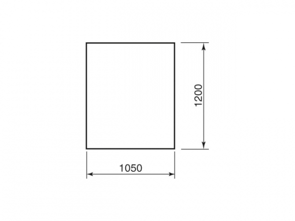 Buderus 7736603781 Bodenplatte water+ Kaminöfen, Glas Rechteck, BxHxT = 1050x6x1200 mm, klar