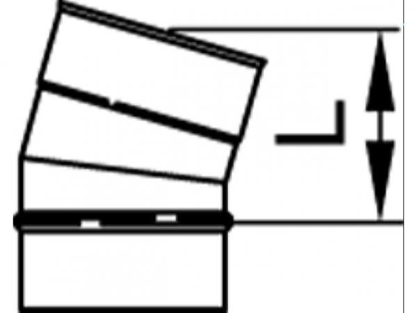 VIESSMANN 9564832 Vitoset Winkel 15 Grad, einwandig, Systemgröße 130mm