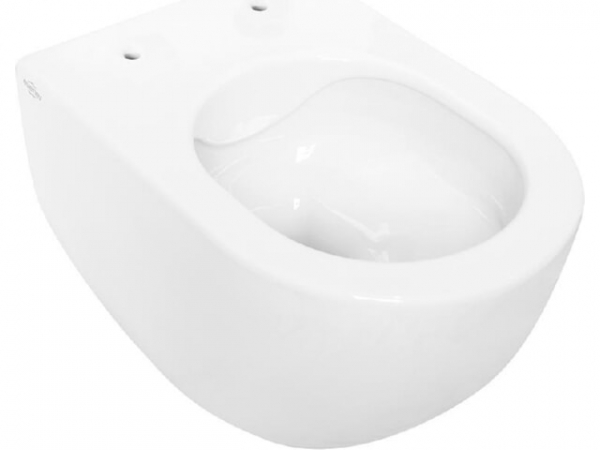 Wand-Tiefspül-WC Elanda aus Keramik, spülrandlos Weiß Matt