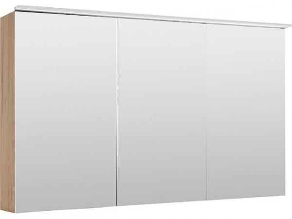 Spiegelschrank 3-türig mit LED- Aufsatzleuchte,asteiche cortina BxHxT: 1200x750x194mm