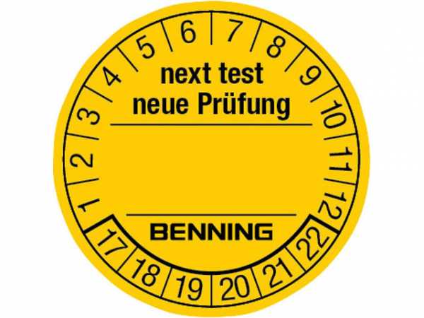 BENNING Prüfplaketten, VPE 300 Stück