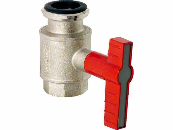 Simplex F10128 Pumpenkugelhahn 11/4" Typ F mit Flügelgriff aus Metall rot beschichtet