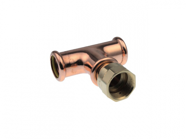 Logafix Kupfer Gas Pressfitting T-Stück IG i/i/i 22xRp3/4x22 für M-Kontur