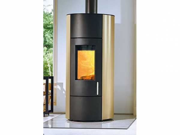 Buderus Kaminofen CEO water+, 8 kW, Seitenverkleidung sahara, Stahl black, rlu, 7736601186