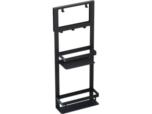 Einhängekorb Swakop für Duschkabinen, schwarz, 300x760mm