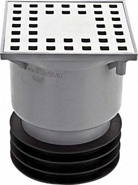 AIRFIT Bodenablauf, Profinn Höhenverstellbar und drehbar Muffe DN110 - Muffe DN90 - Muffe DN50